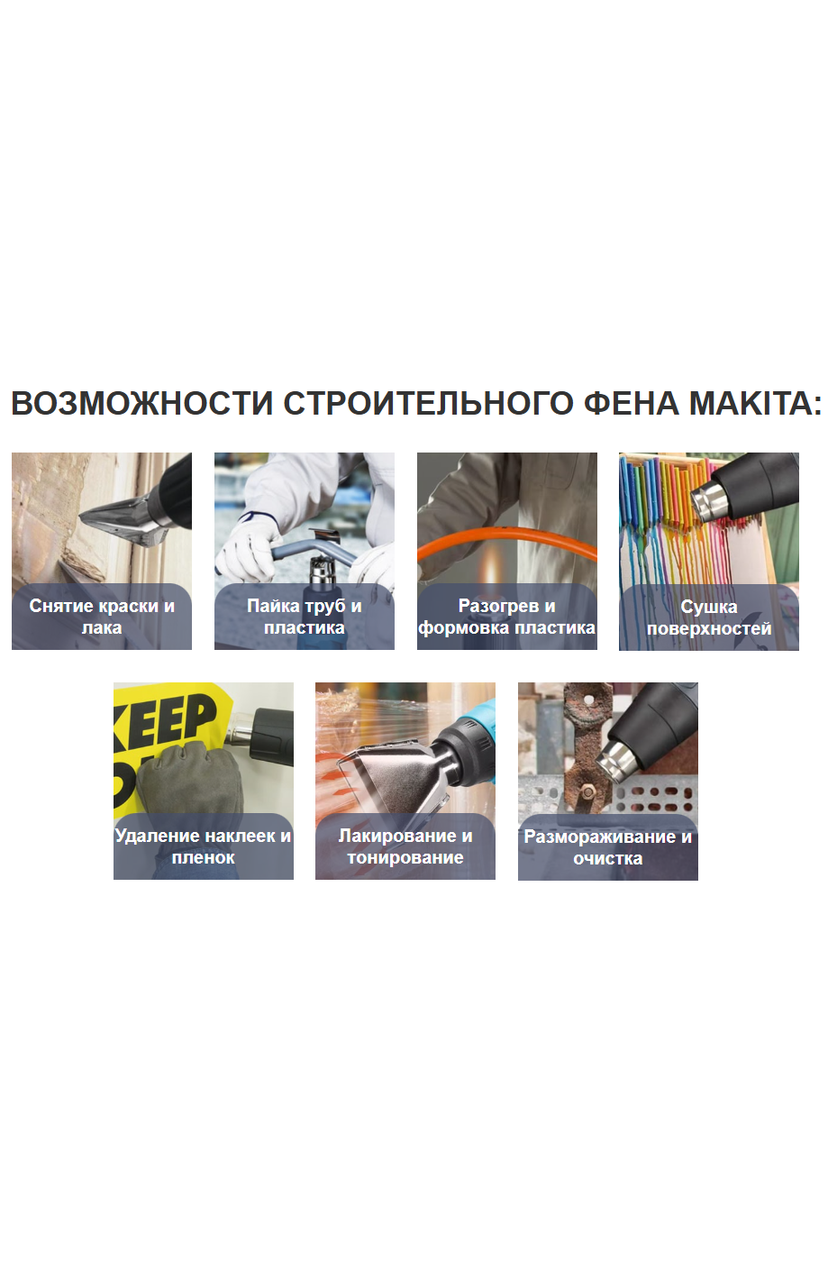 Строительные фены Makita — технические характеристики и рейтинг