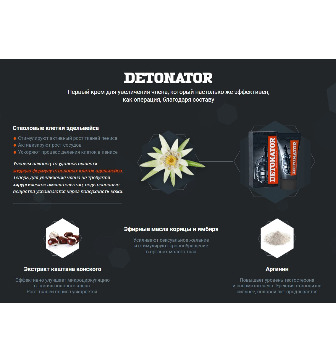 DETONATOR - крем-гель для увеличения мужского полового органа_5