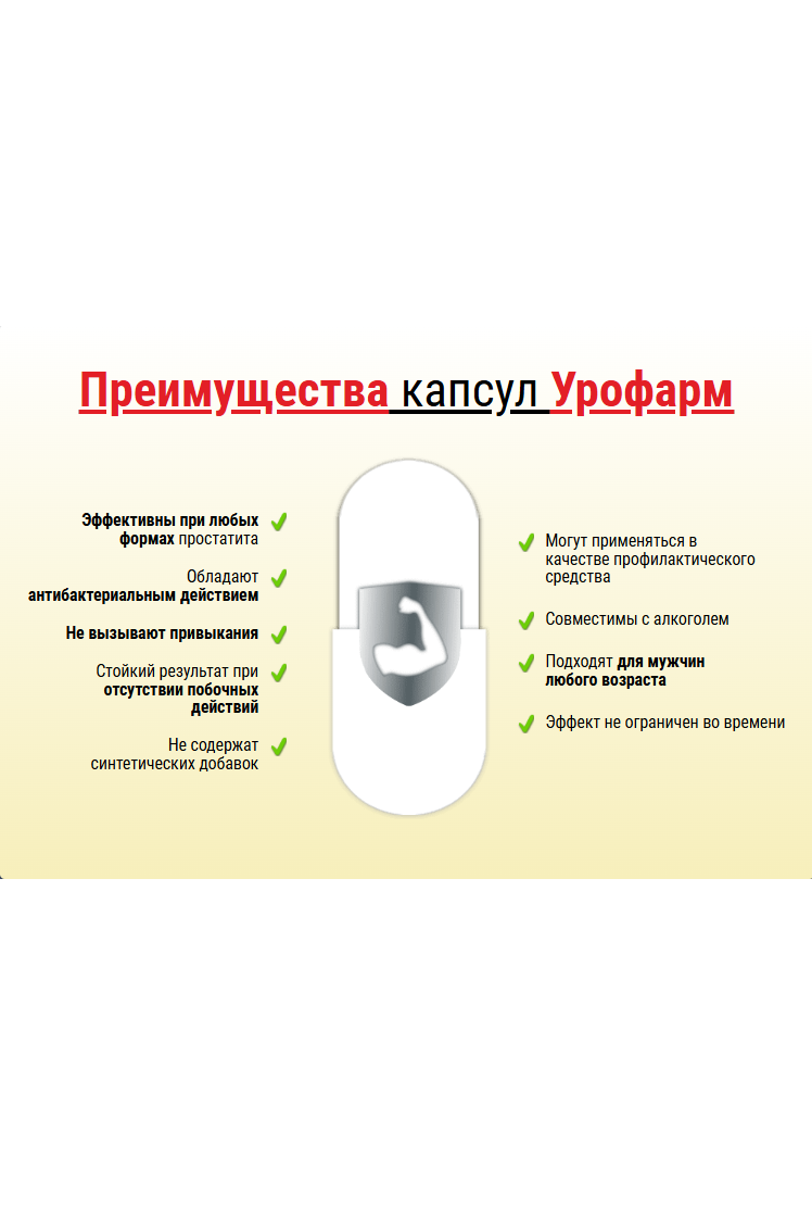 Средство от простатита УРОФАРМ ПРОСТАТИТ - таблетки