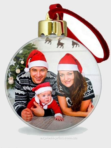 Заказать новогодний шар с фото — новогодние шары на елку