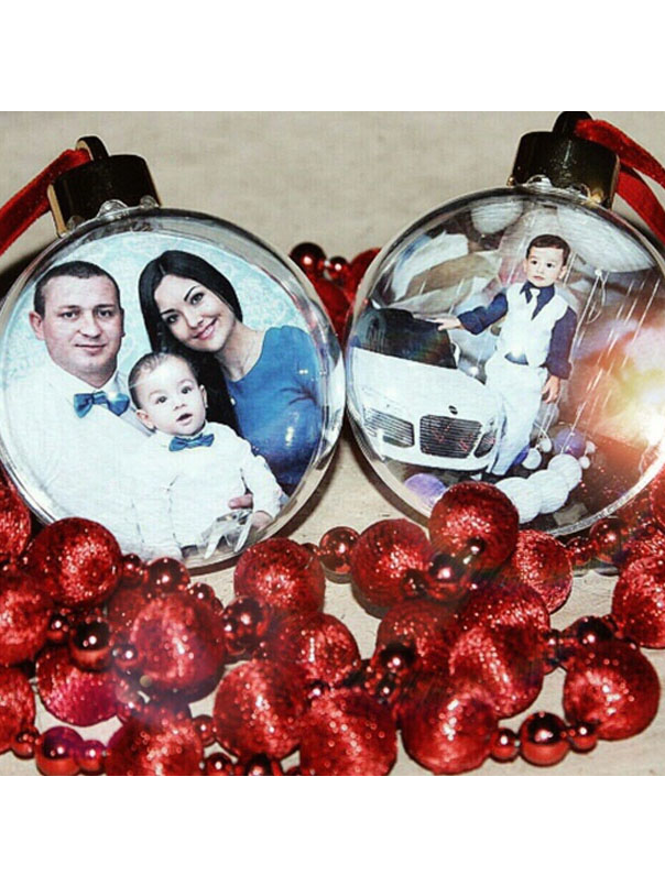 купить новогодние шарики на елку с фото – готовый набор
